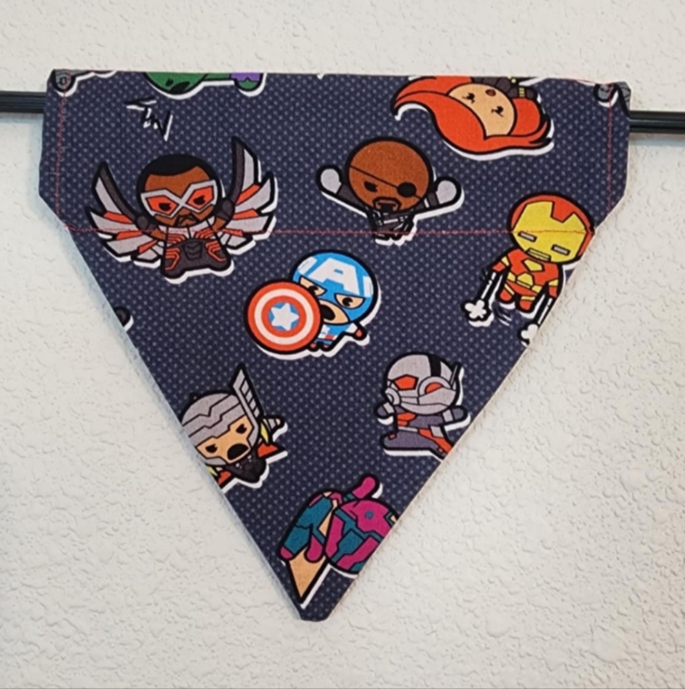 SMALL chibi Marvel Superhero Dog Bandana